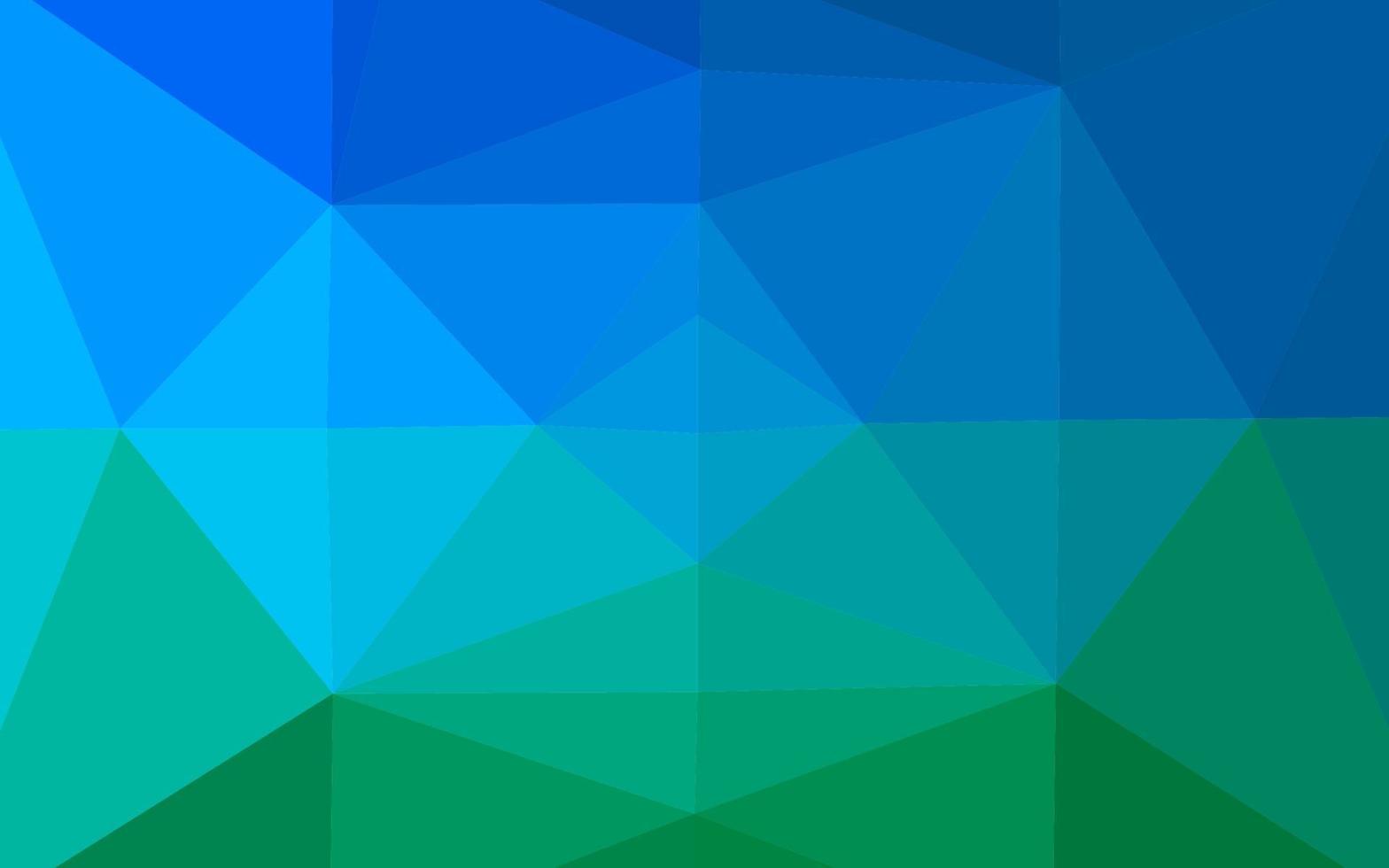 Light Blue, Green vector shining triangular pattern.