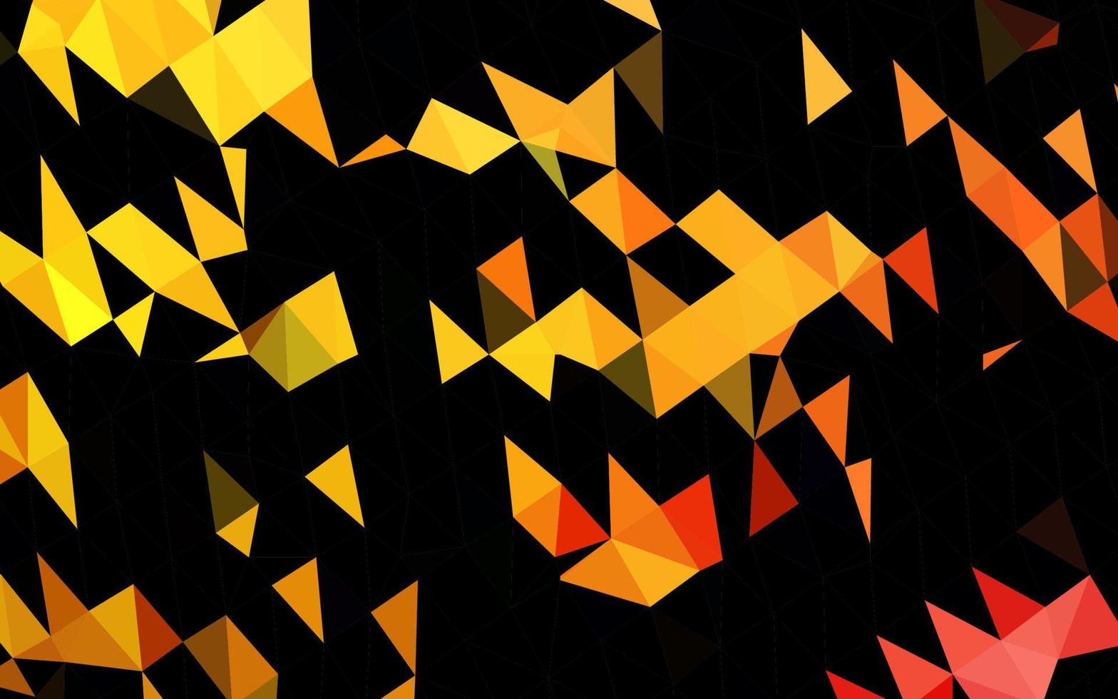 Light Yellow, Orange vector abstract polygonal texture.