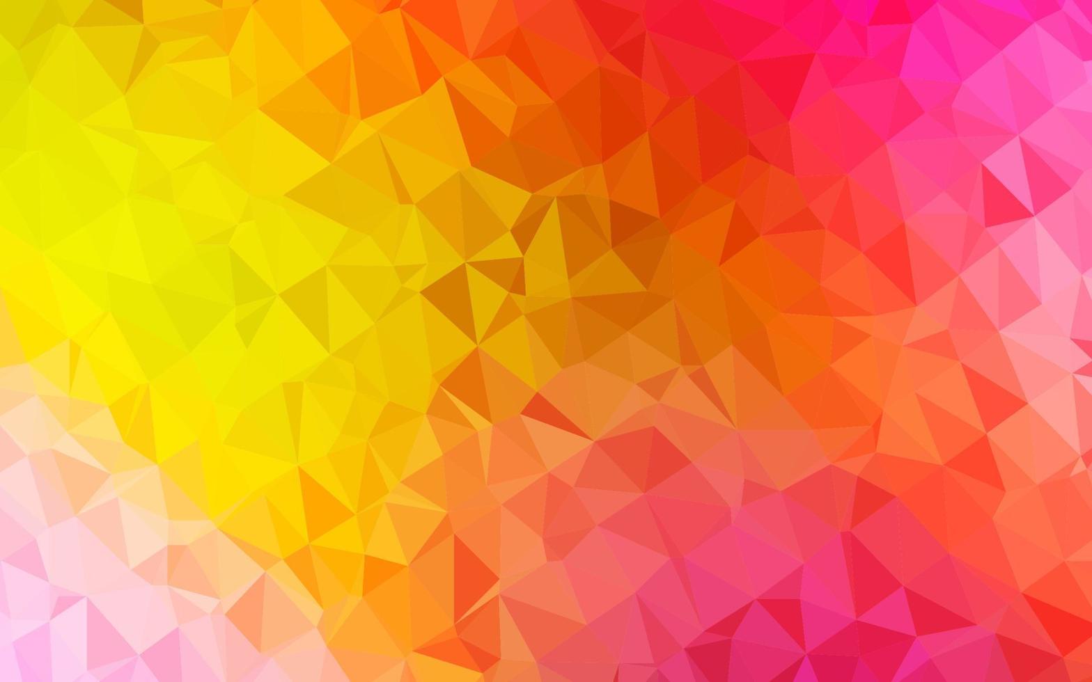 Light Red, Yellow vector abstract polygonal texture.