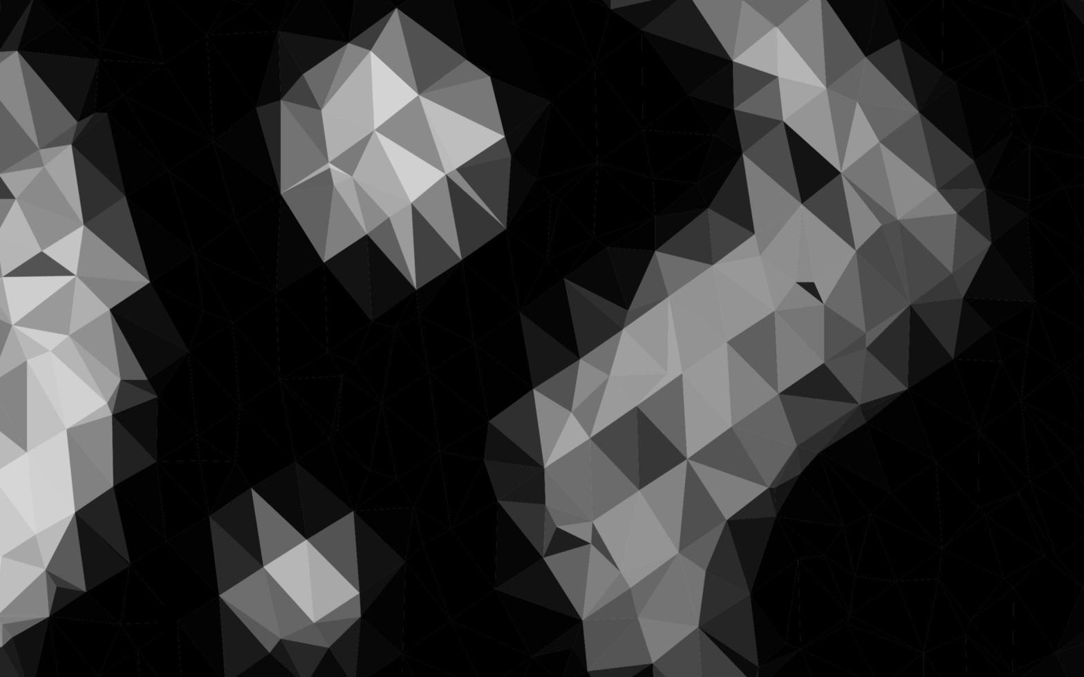 cubierta de mosaico de triángulo de vector gris plateado oscuro.