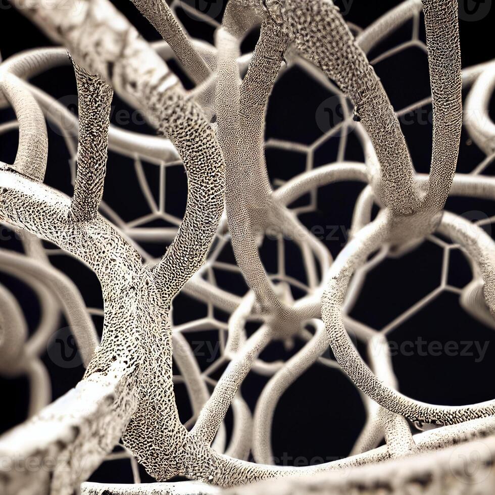 Beehive iron meshes dark timber thorns concrete. photo