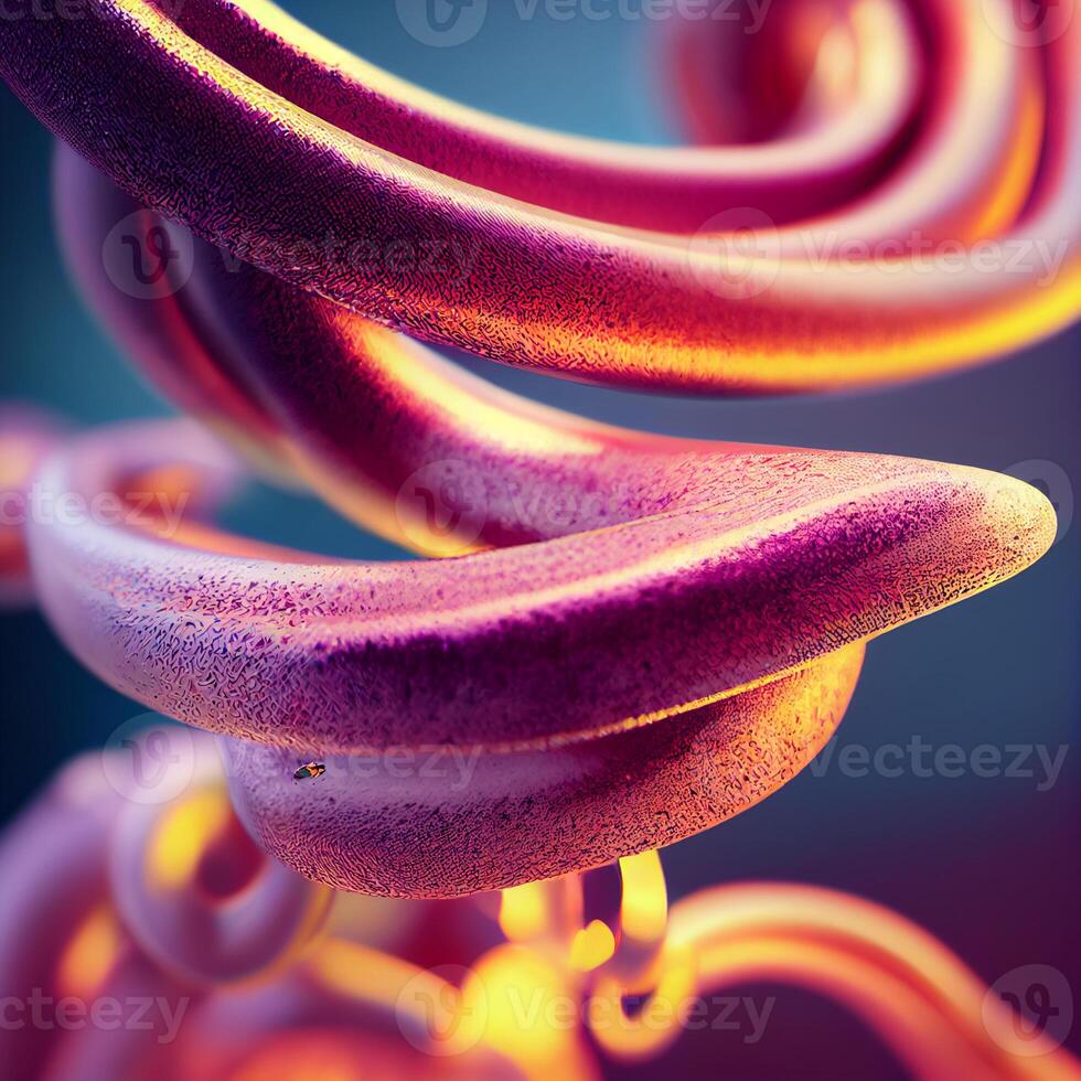 Macro translucent abstract objects tentacles. photo