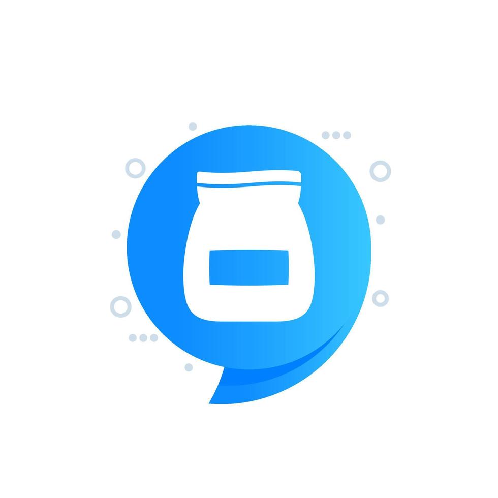 cement bag icon for web vector