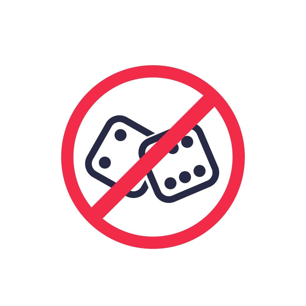 No juego, casino vector icono