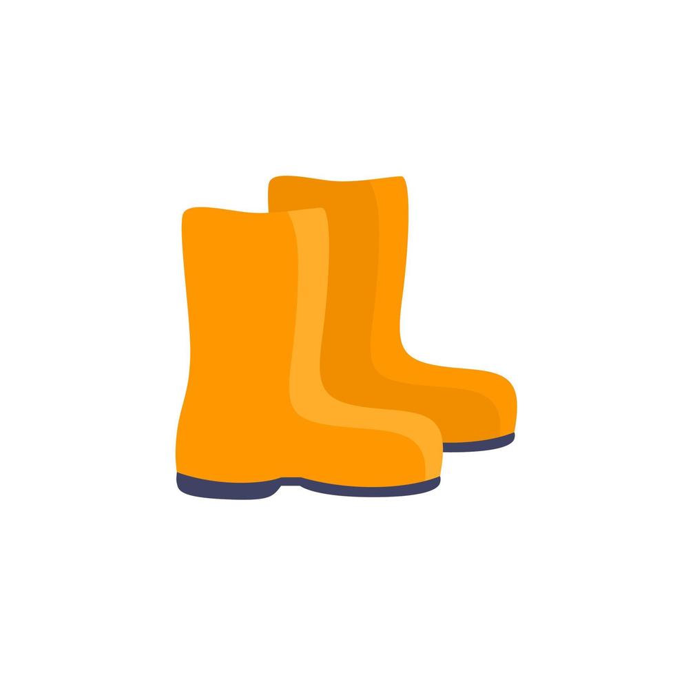 rain boots on white, vector illustration