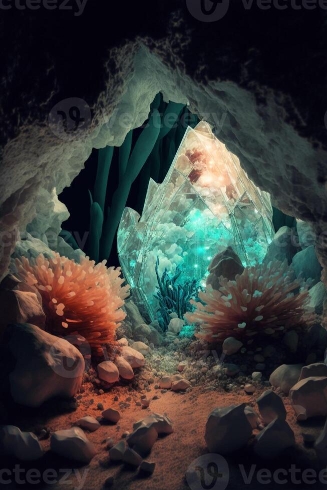 an image of the inside of a cave. . photo