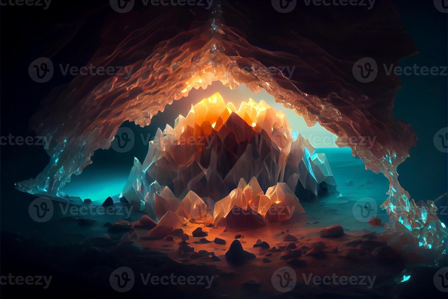 an image of the inside of a cave. . photo