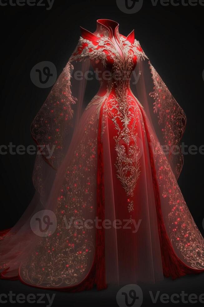 close up of a dress on a mannequin. . photo