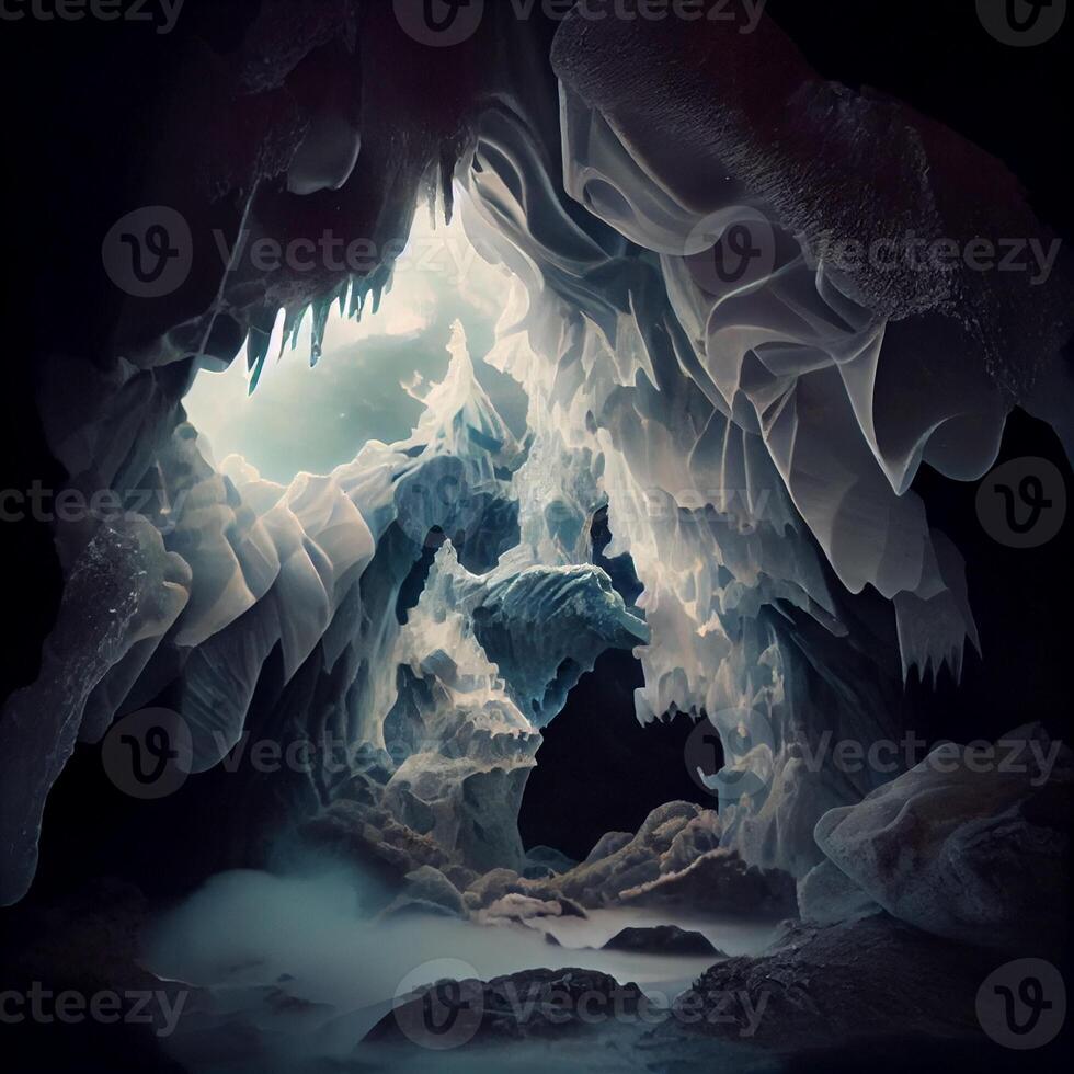 an image of the inside of a cave. . photo