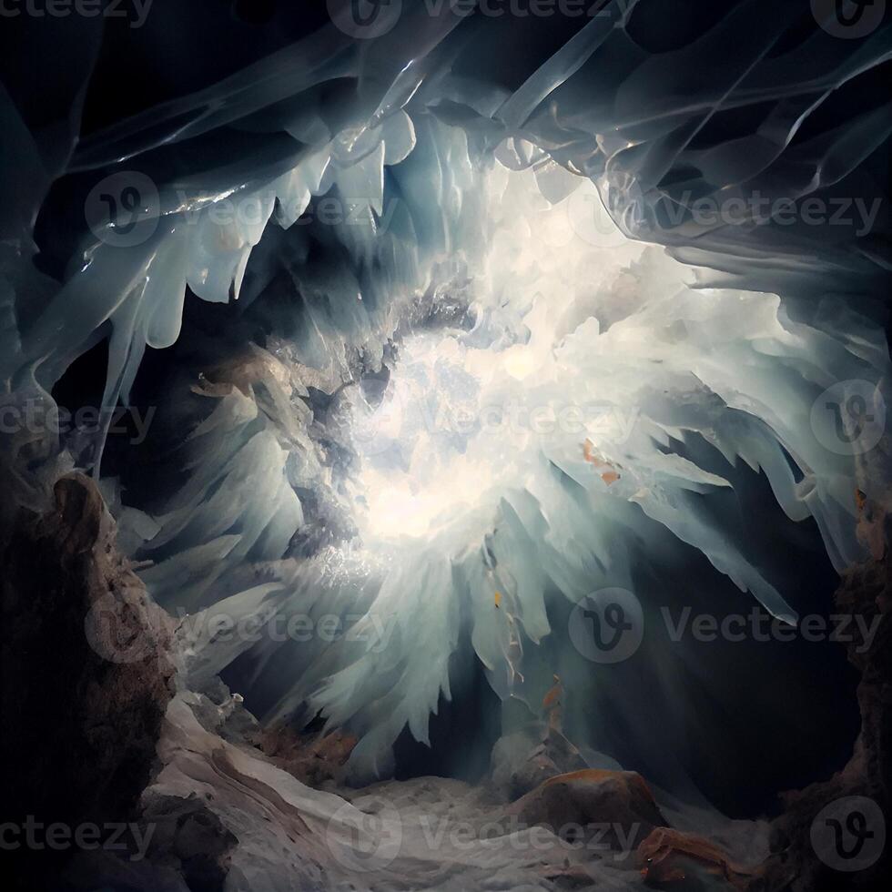an image of the inside of a cave. . photo