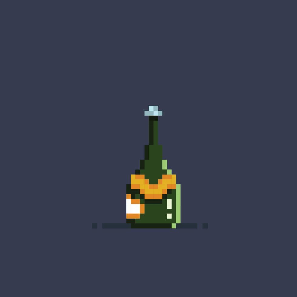 drink bottle in pixel art style vector