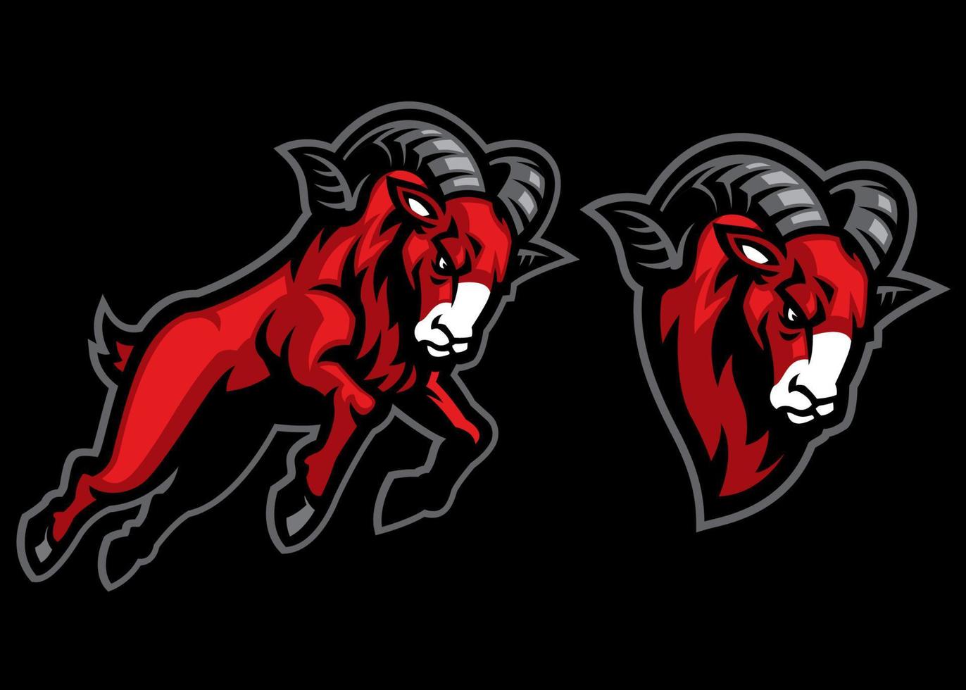 mascot ram set collection vector