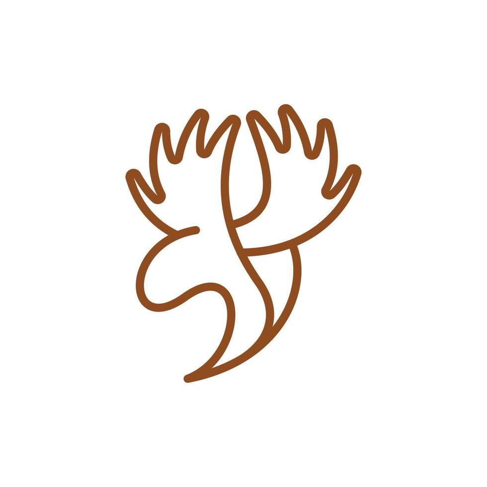 Animal moose head line modern logo vector