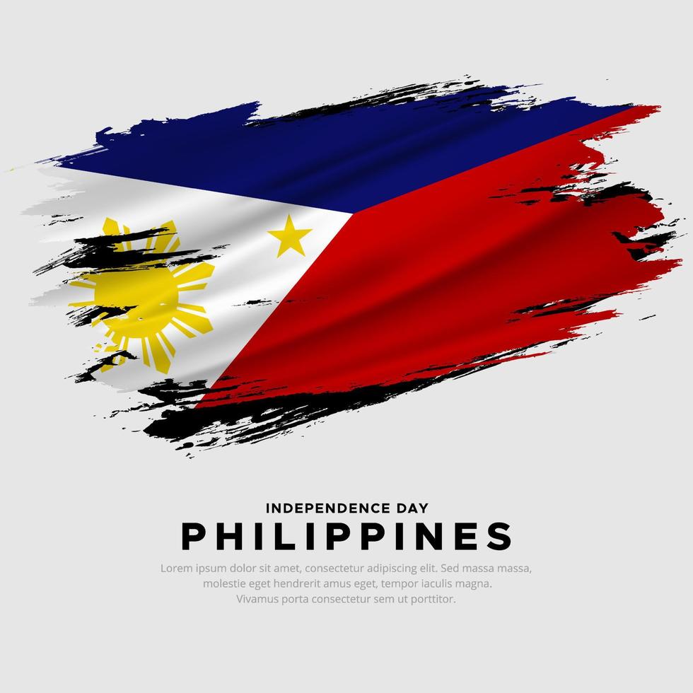 Filipinas independencia día diseño vector adecuado para póster, social medios de comunicación, bandera, volantes y fondo