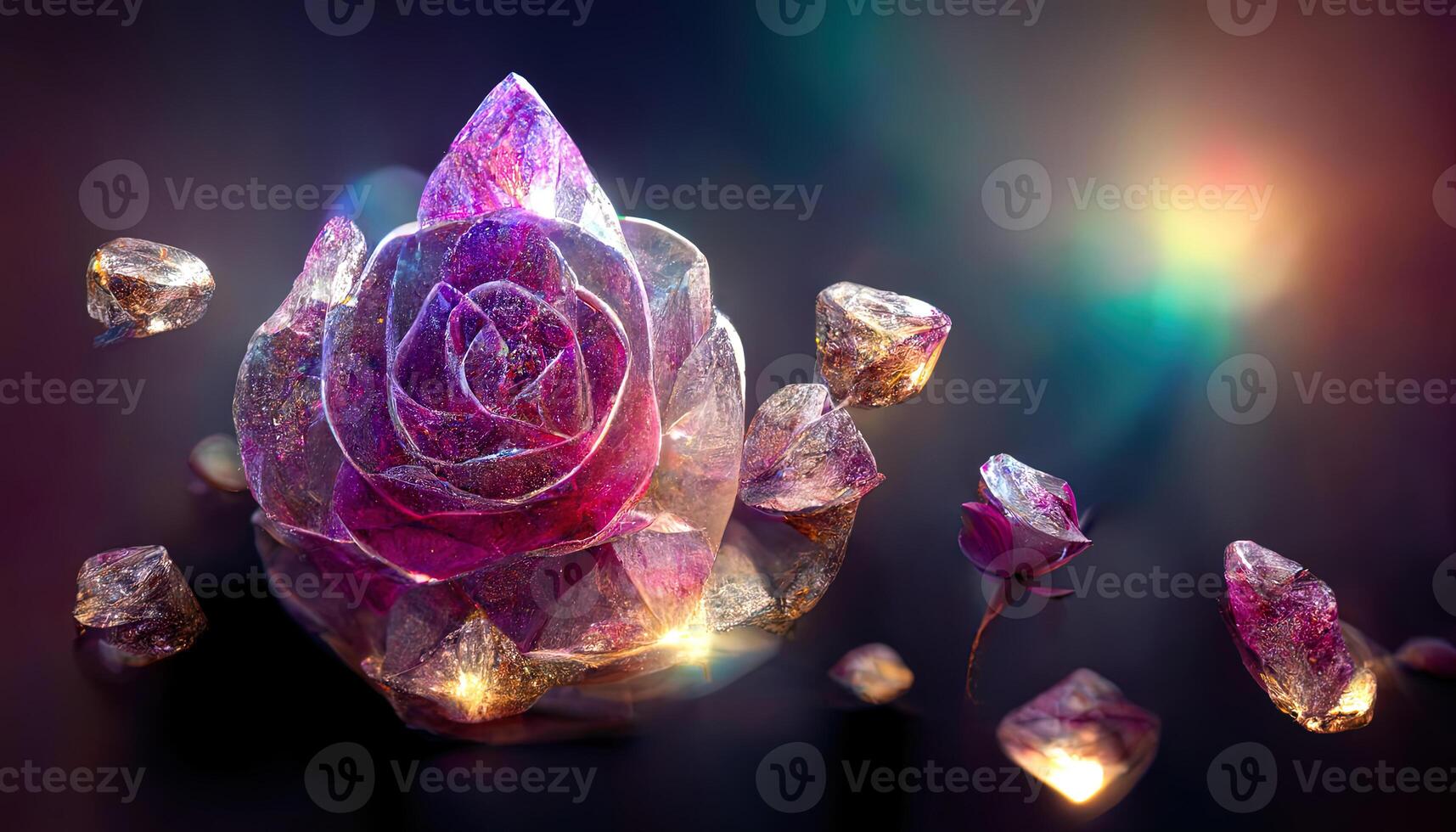 Abstract background of quartzite crystal organic sakura flower. photo