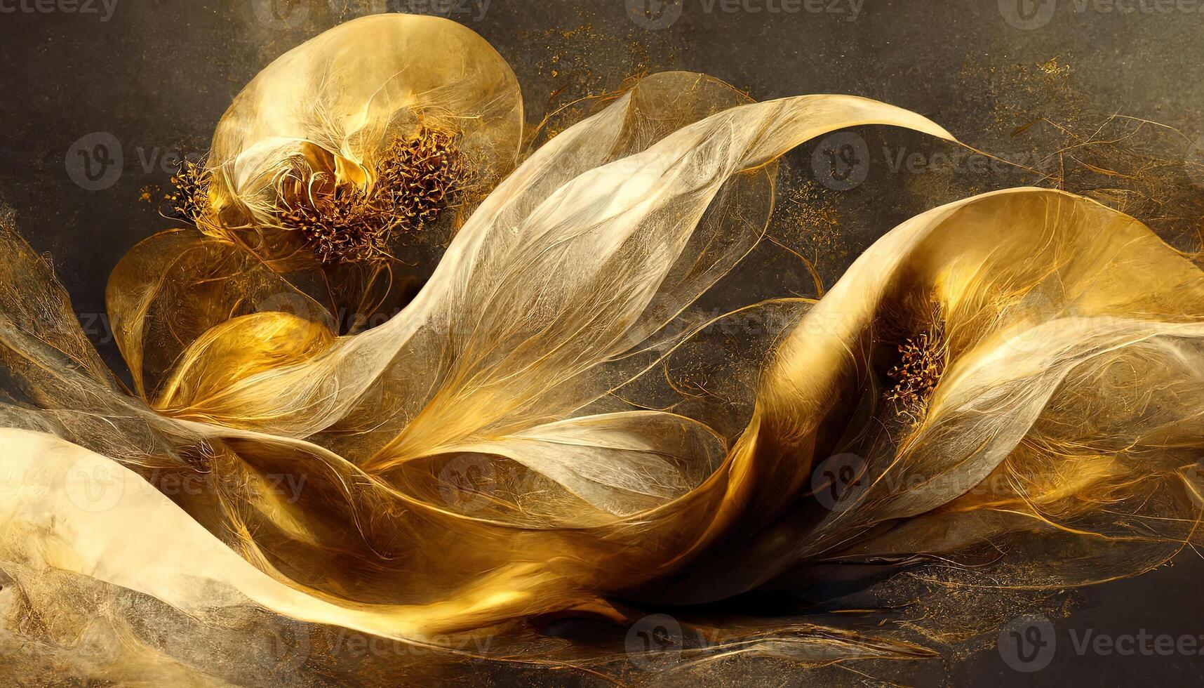Beautiful flying autumn leaf realistic 3d background. photo