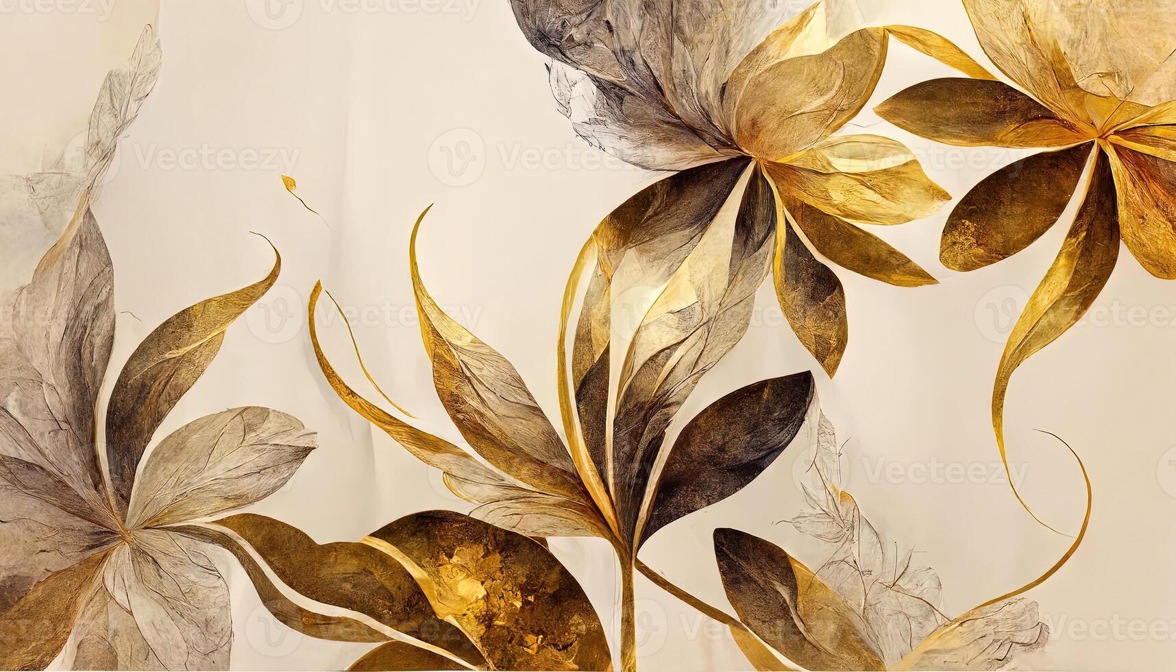 Peonies hand painted illustrations for wall decoration minimalist flower in sketch style. photo
