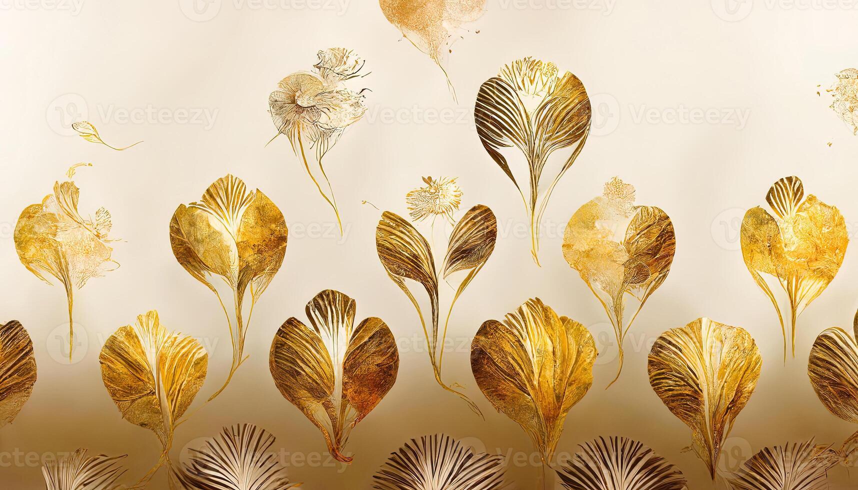 Abstract art background vector, botanical leaves, Organic shapes, Watercolor, Vector background for banner. photo