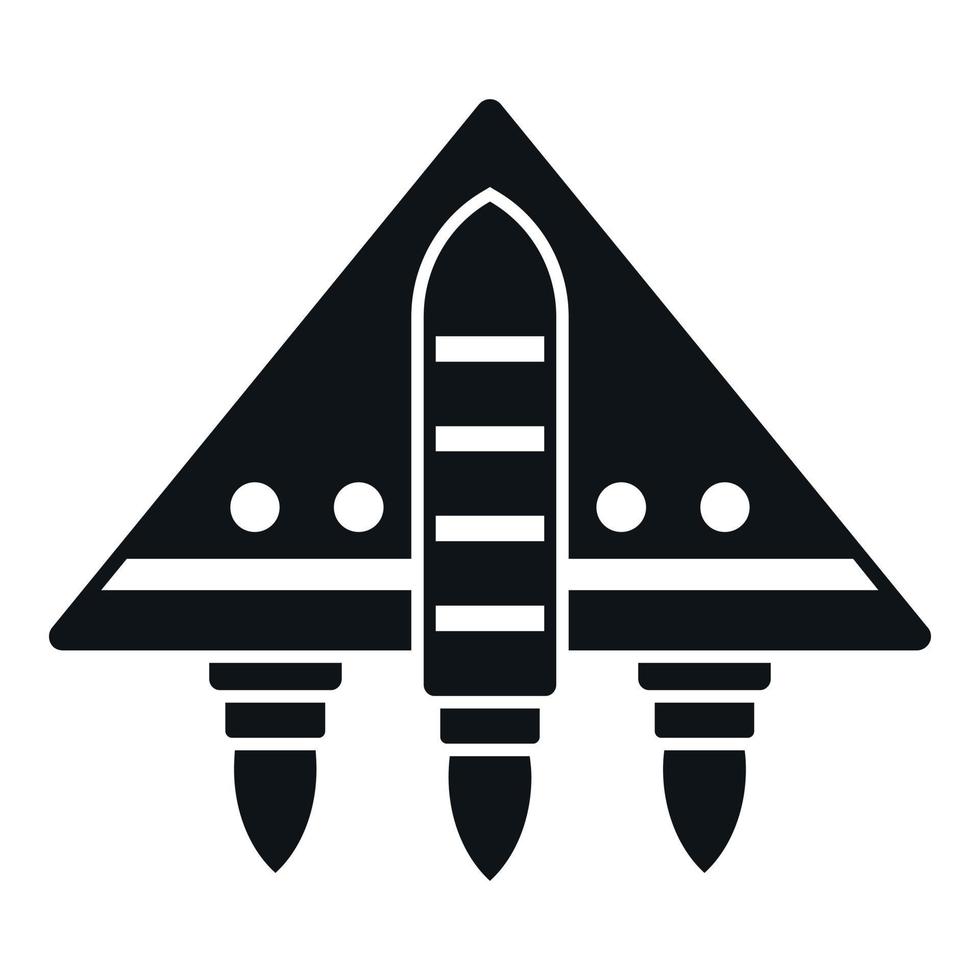 Craft spaceship icon simple vector. Space fire vector