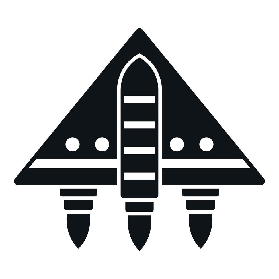 Craft spaceship icon simple vector. Space fire vector