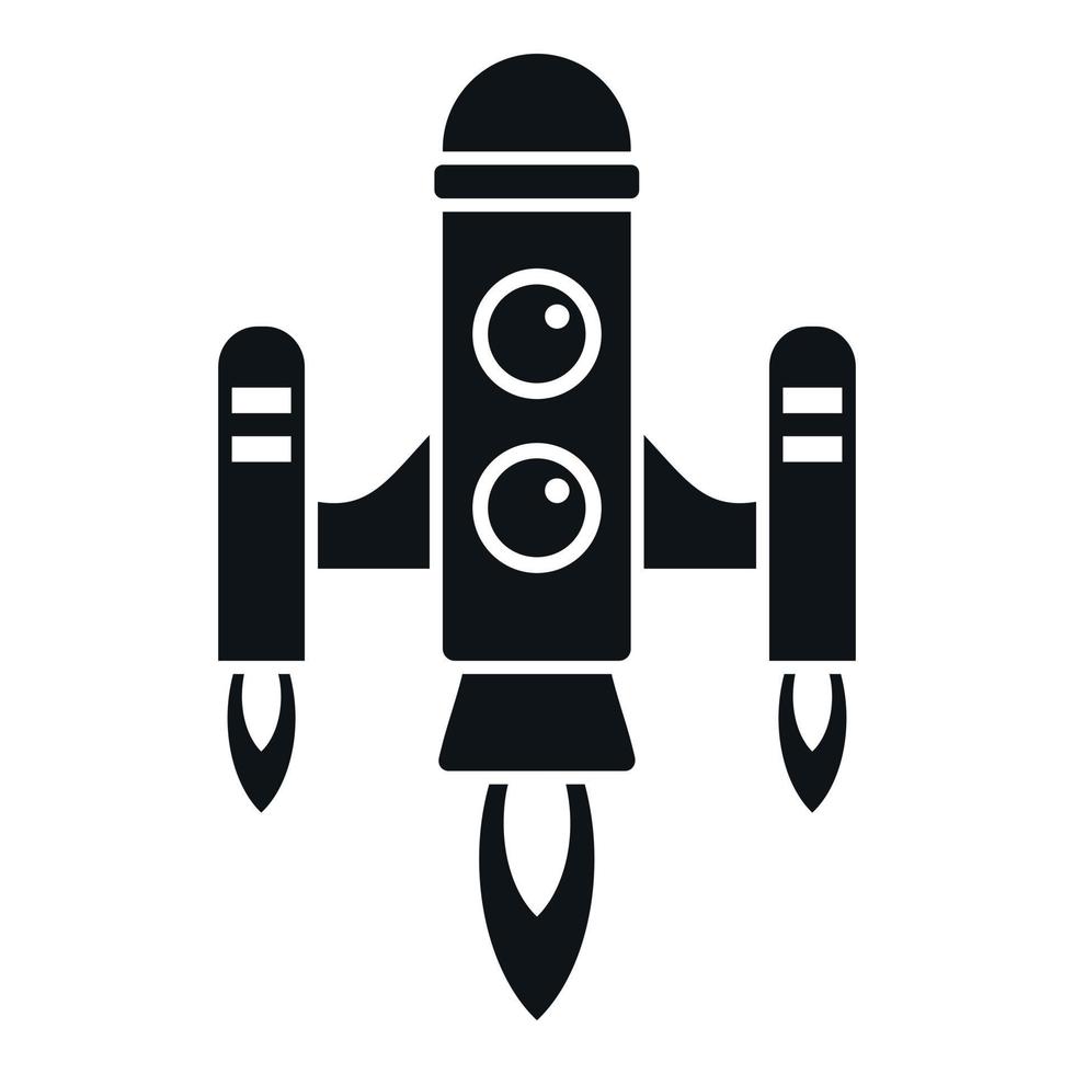 Spaceship icon simple vector. Rocket space vector