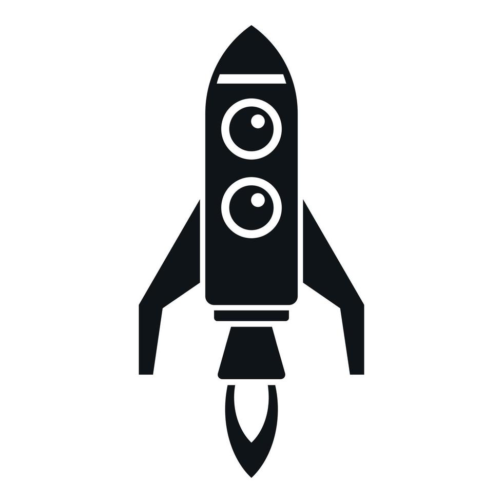 Engine rocket launch icon simple vector. Space start vector