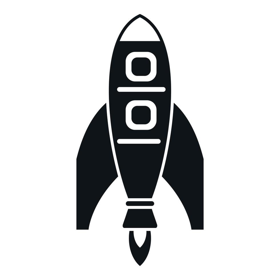 Spacecraft icon simple vector. Rocket launch vector