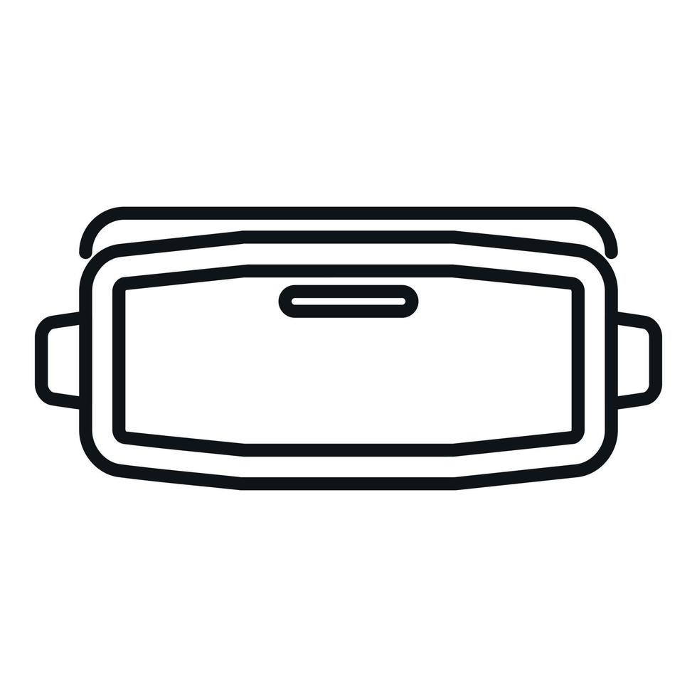 Game headset icon outline vector. Vr reality vector