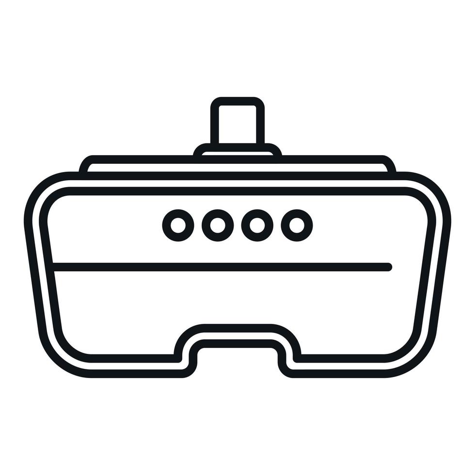 Human 3d headset icon outline vector. Virtual glasses vector