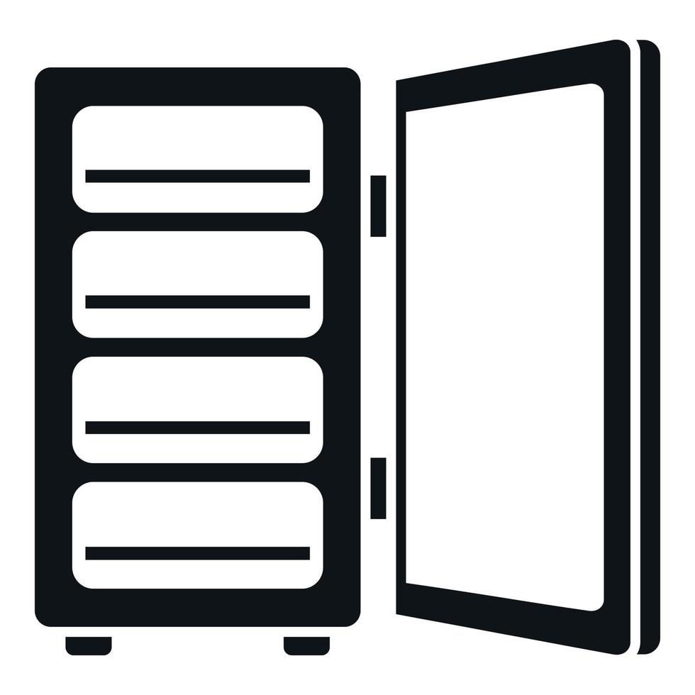 Open clean fridge icon simple vector. Electric repair vector