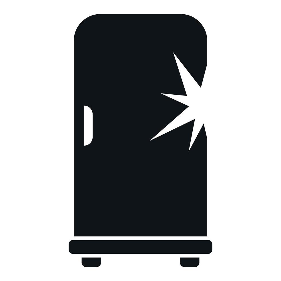 Broken fridge cooler icon simple vector. Repair service vector