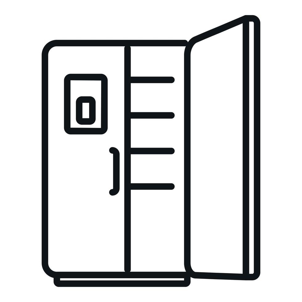 Worker tool fridge icon outline vector. Repair refrigerator vector