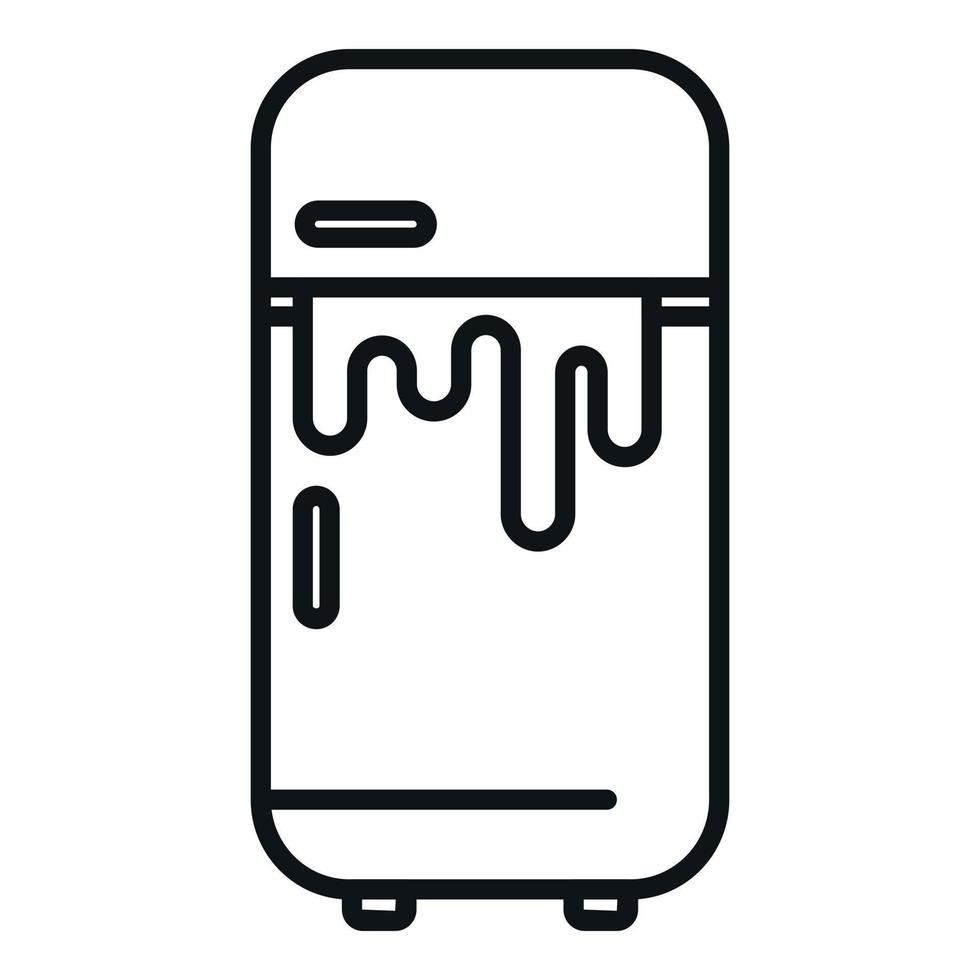 Broken fridge tech icon outline vector. Repair service vector