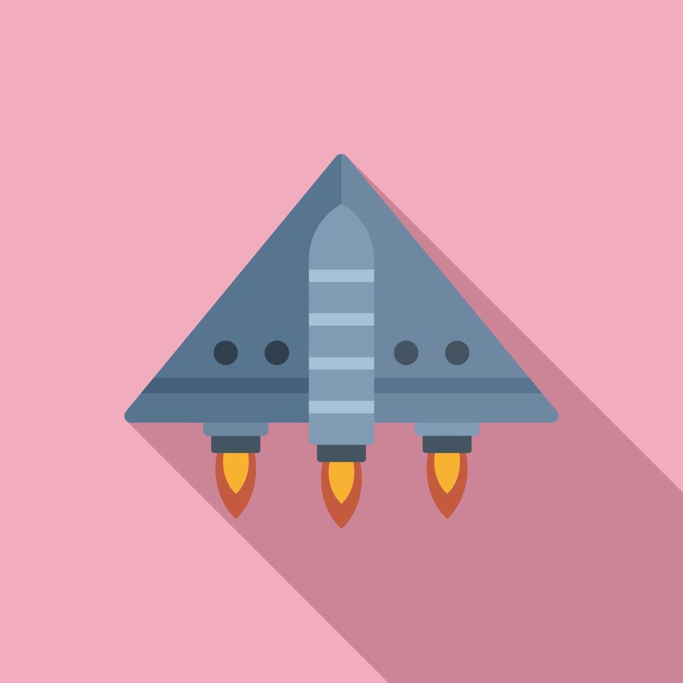 Failure space rocket icon flat vector. Fire speed vector