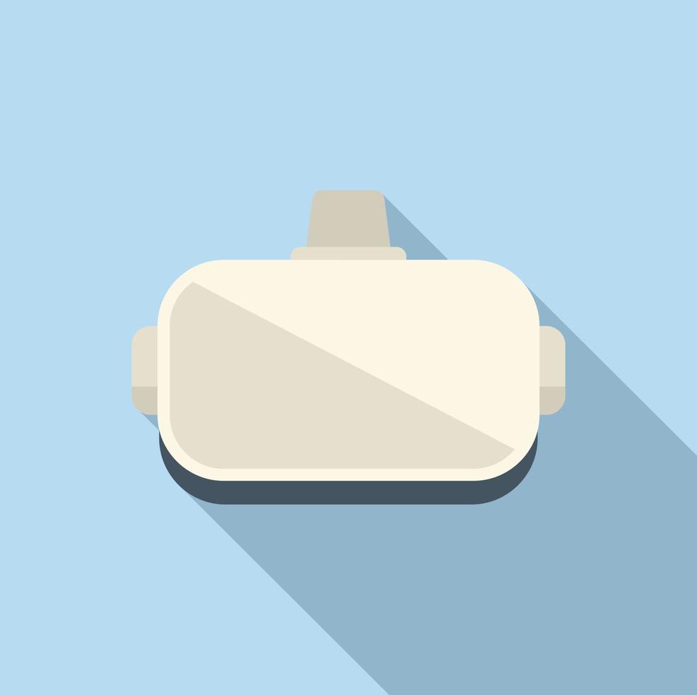 Device helmet icon flat vector. Vr reality vector