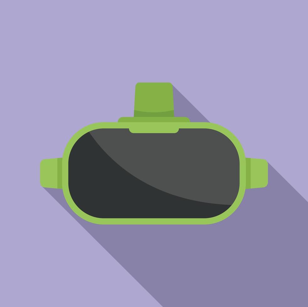 Computer vr headset icon flat vector. Video digital vector