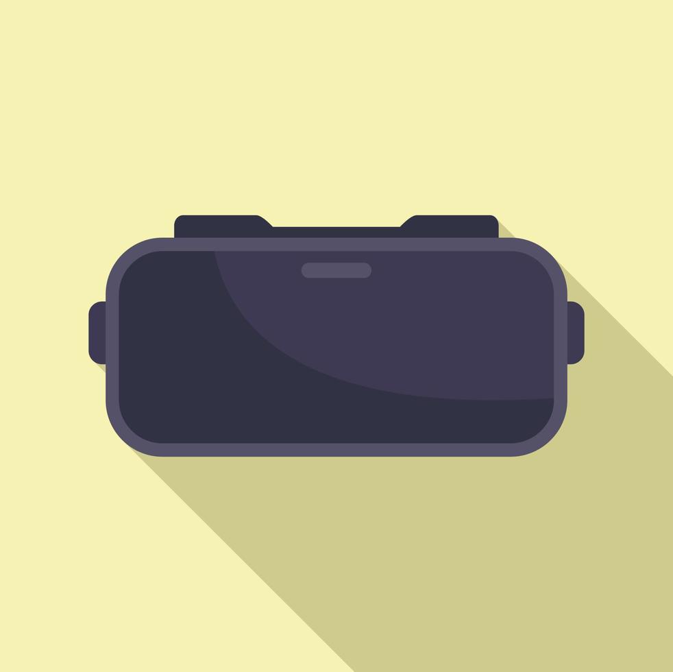 Tech headset icon flat vector. Vr reality vector