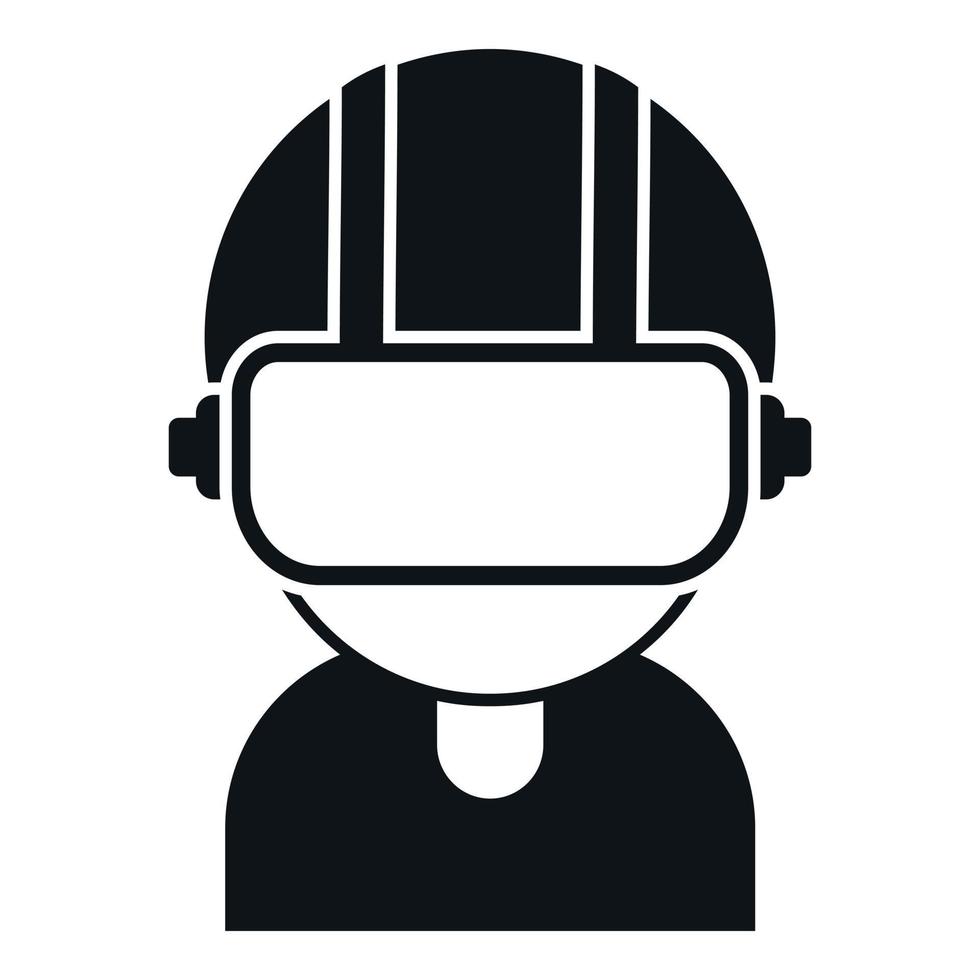 Virtual glasses icon simple vector. Game mask vector