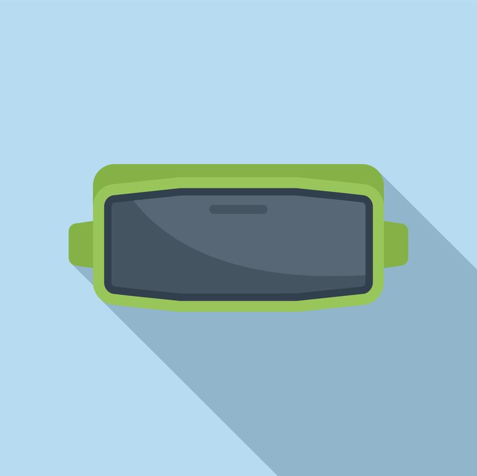 3d headset icon flat vector. Game mask vector