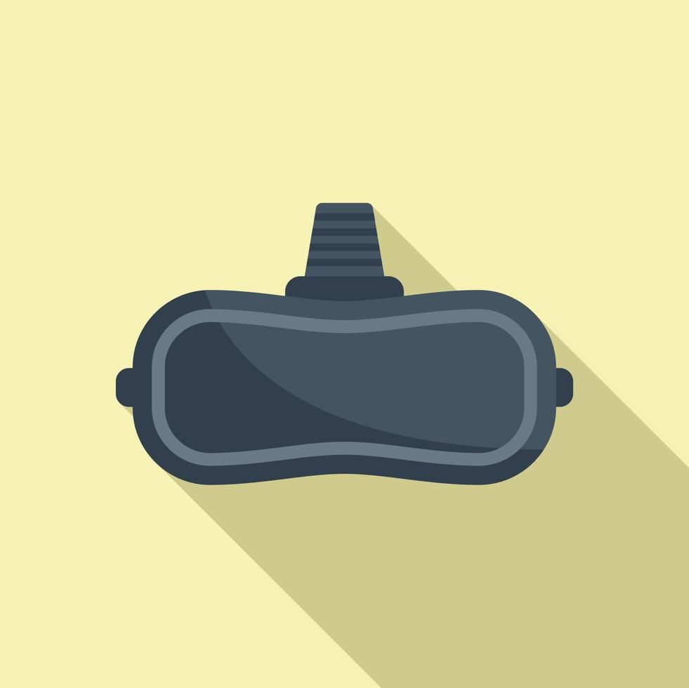 Helmet design vr icon flat vector. Headset reality vector