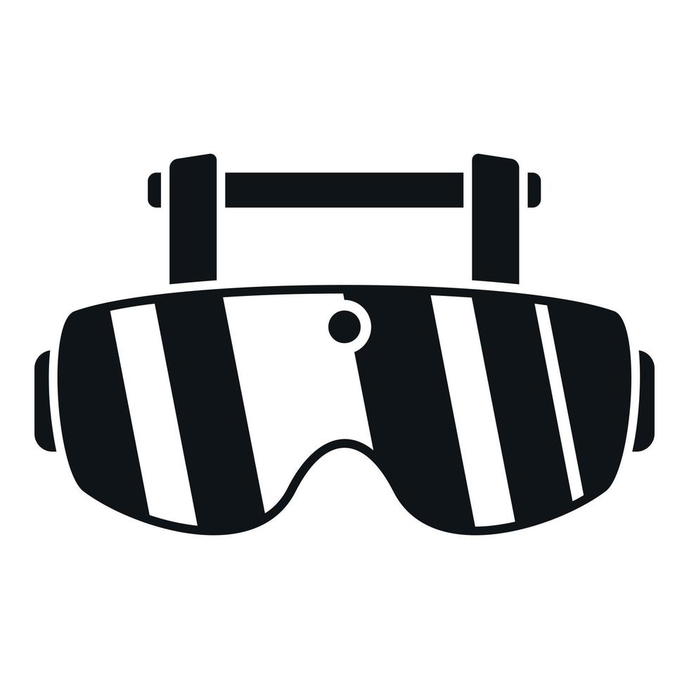 vr pequeño lentes icono sencillo vector. juego máscara vector