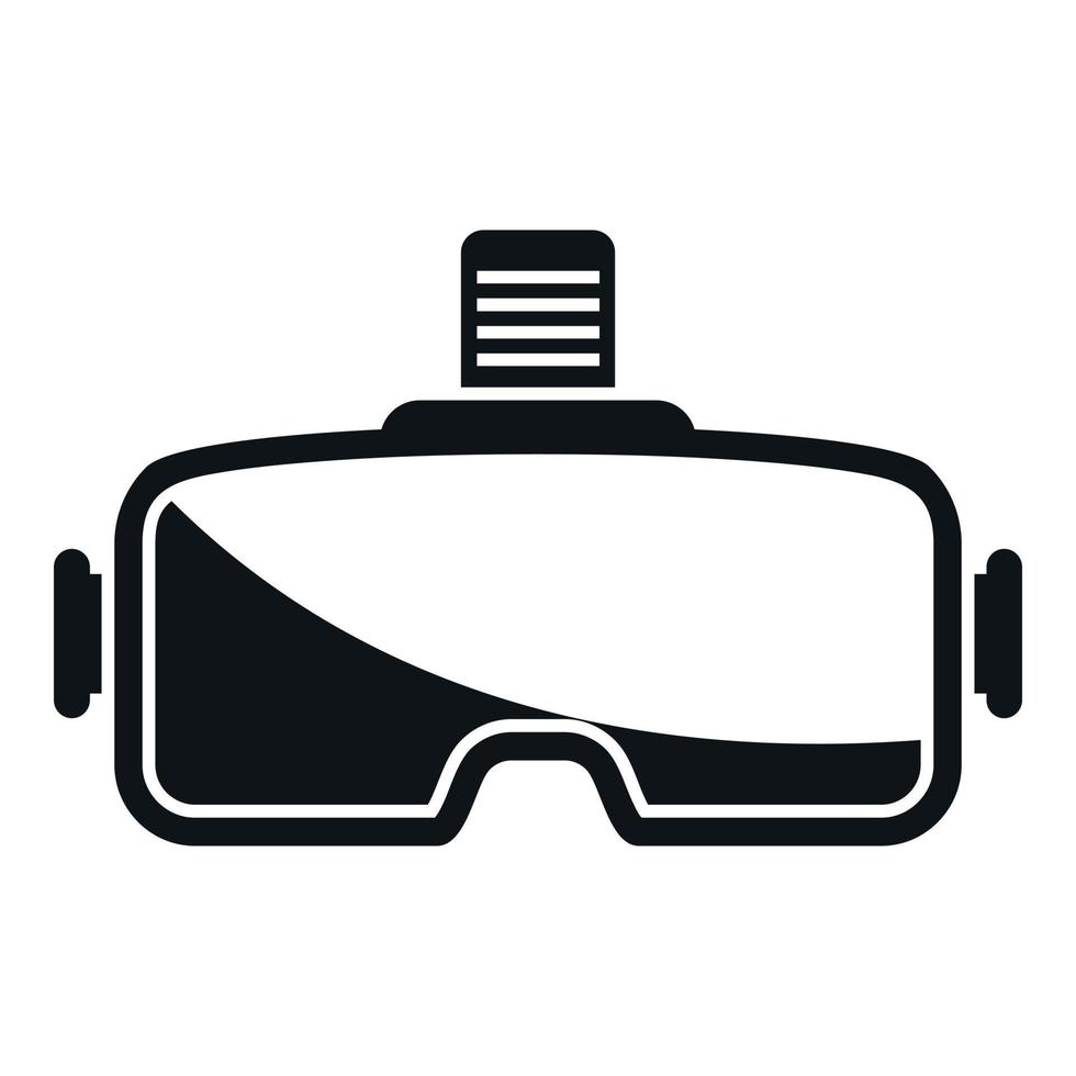 Gamer helmet icon simple vector. Virtual glasses vector