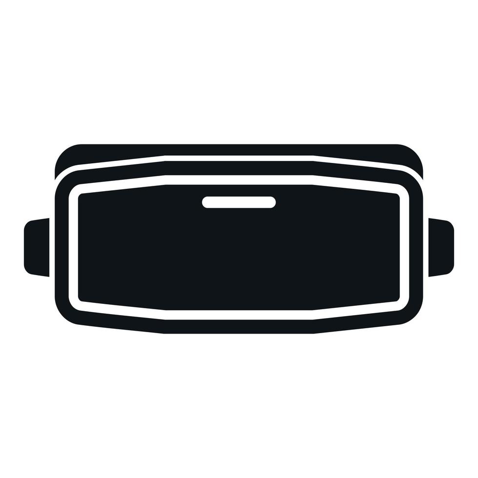 Vr mask icon simple vector. Futuristic game vector