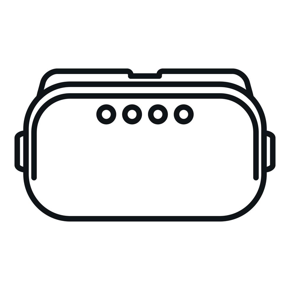 Vr glasses icon outline vector. Headset 3d vector