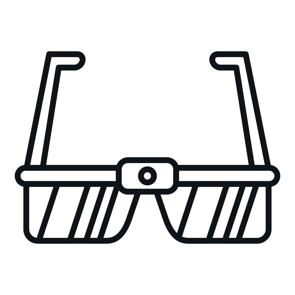 Futuristic glasses icon outline vector. Game mask vector