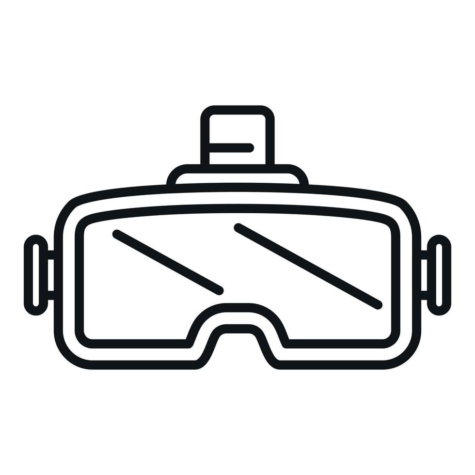 Virtual glasses icon outline vector. Game mask vector