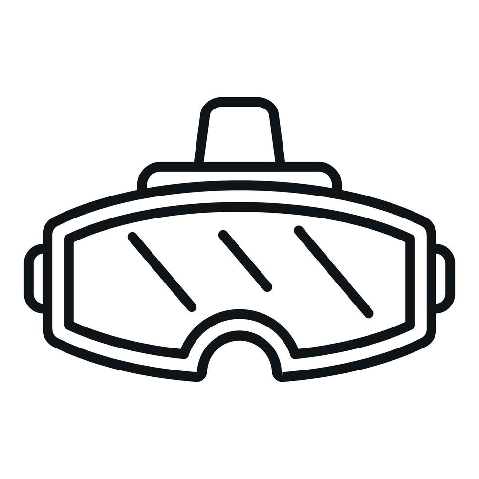 Virtual reality headset icon outline vector. Game mask vector
