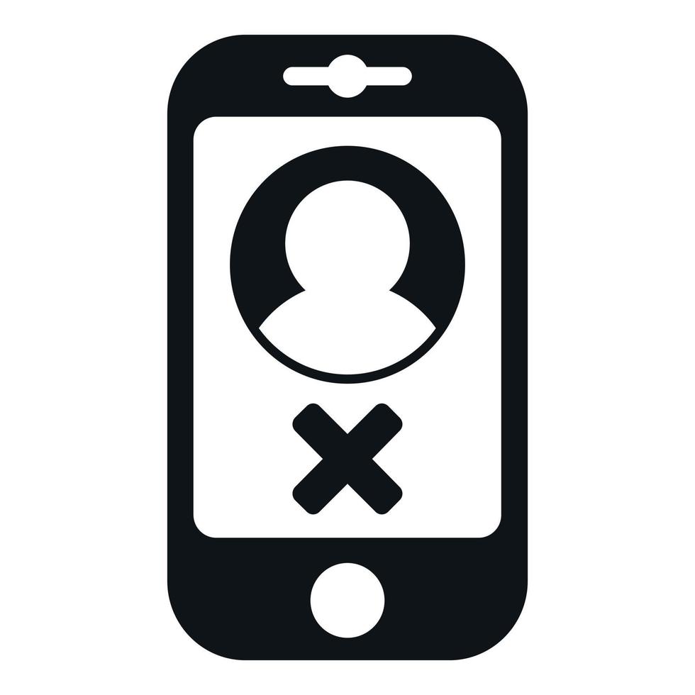 Smartphone user blacklist icon simple vector. Business email. vector