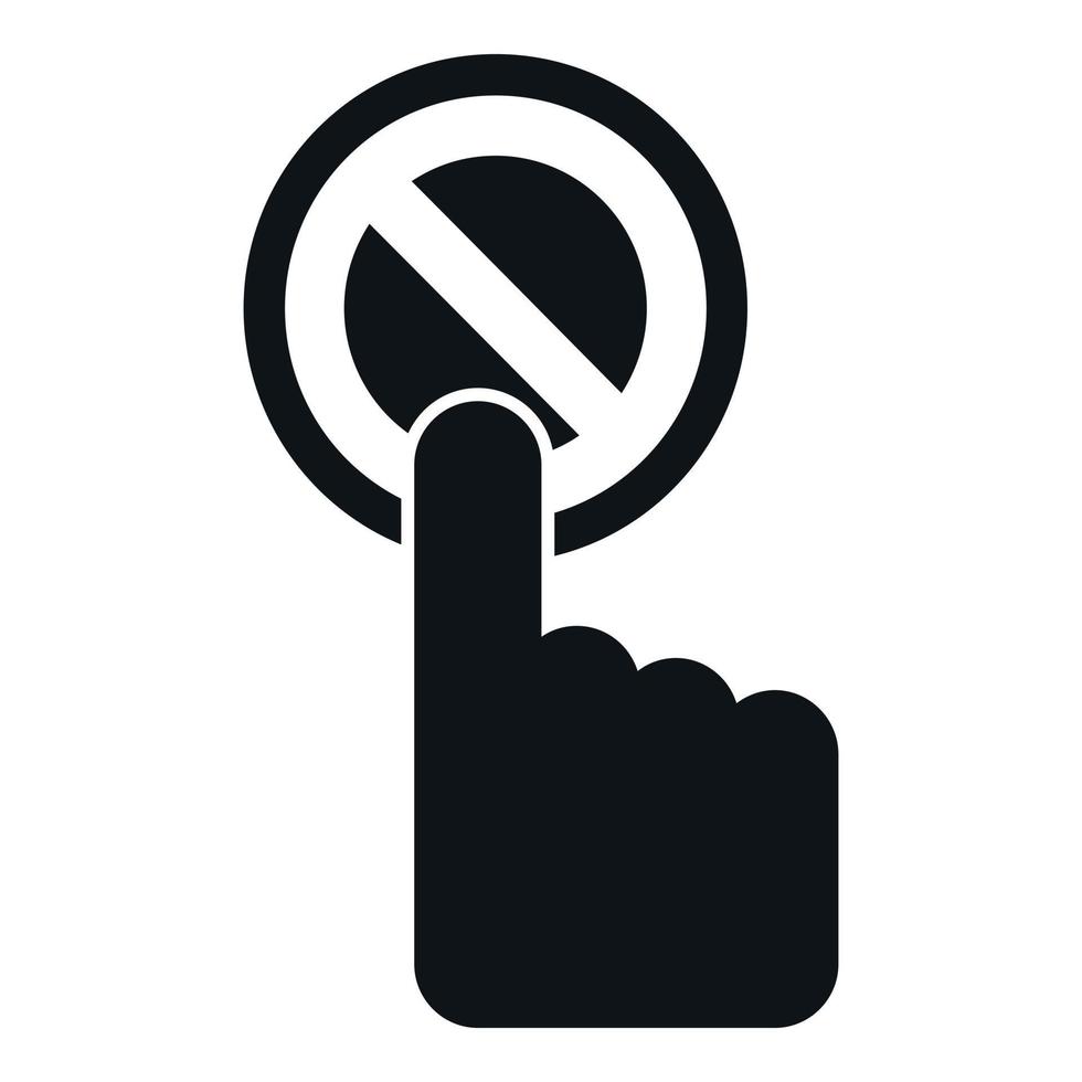 Blacklist click icon simple vector. Digital virus vector