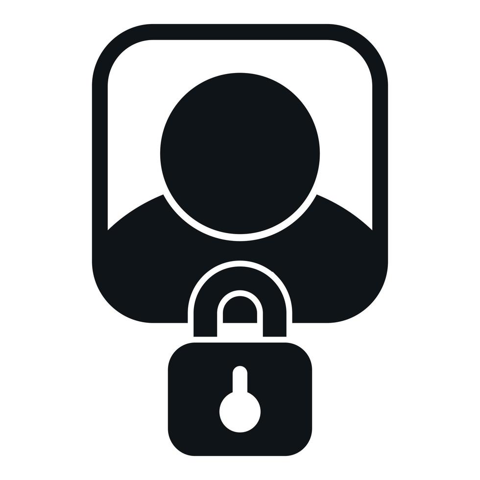 Blocked account icon simple vector. User email vector